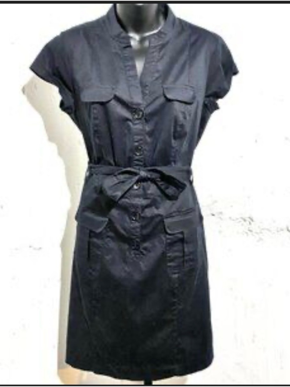 Banana Republic Navy Blue Utility Midi Dress
